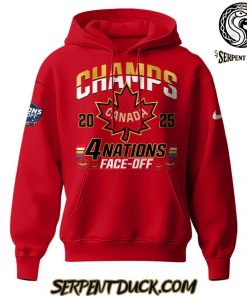 Canada Fanatics Steel 2025 4 Nations Face Off Champions All Team Sign Hoodie