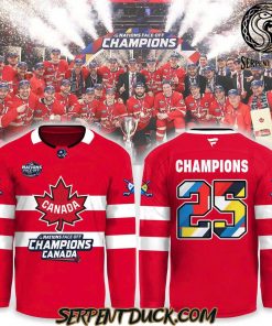 Canada Fanatics Steel 2025 4 Nations Face Off Champions Hockey Jersey