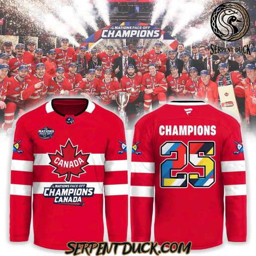 Canada Fanatics Steel 2025 4 Nations Face Off Champions Hockey Jersey