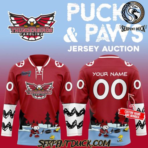 Carolina Thunderbirds x Pucks and Paws Hockey Jersey