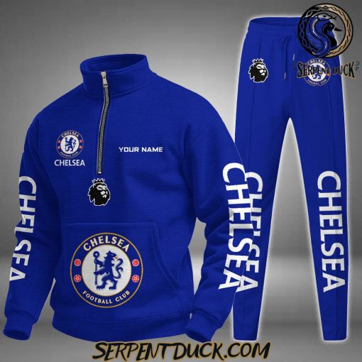 Chelsea F.C Custom Quater Zip Hoodie