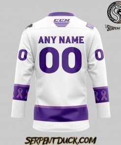 Cleveland Monsters Hockey Fight Cancer Custom Hockey Jersey