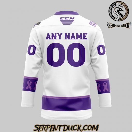 Cleveland Monsters Hockey Fight Cancer Custom Hockey Jersey