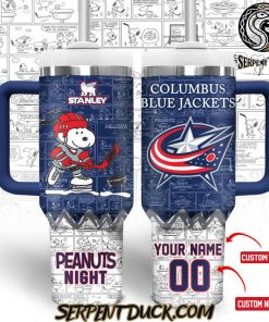 Columbus Blue Jackets 75th Anniversary of Peanuts Stanley Tumbler