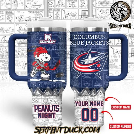 Columbus Blue Jackets 75th Anniversary of Peanuts Stanley Tumbler