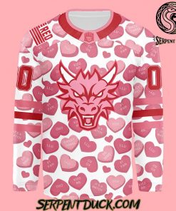 Columbus River Dragons x Valentine Day Custom Hockey Jersey