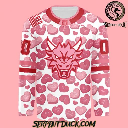 Columbus River Dragons x Valentine Day Custom Hockey Jersey