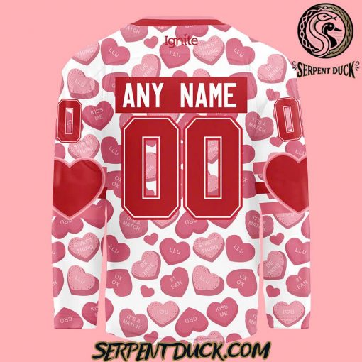 Columbus River Dragons x Valentine Day Custom Hockey Jersey