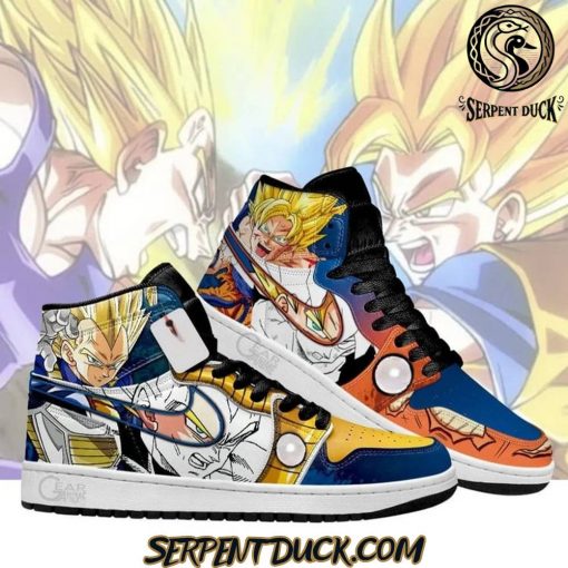 Dragon Ball Saiyan Rivalry Goku And Vegeta Air Jordan 1 Sneaker