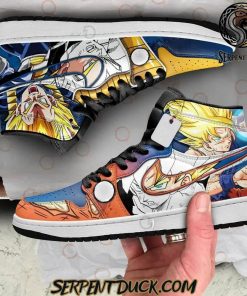 Dragon Ball Saiyan Rivalry Goku And Vegeta Air Jordan 1 Sneaker