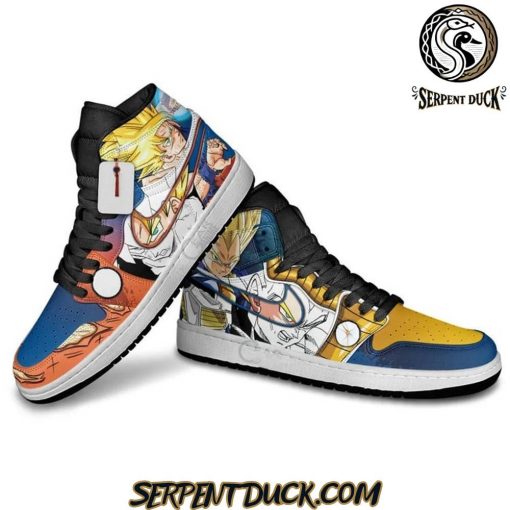 Dragon Ball Saiyan Rivalry Goku And Vegeta Air Jordan 1 Sneaker