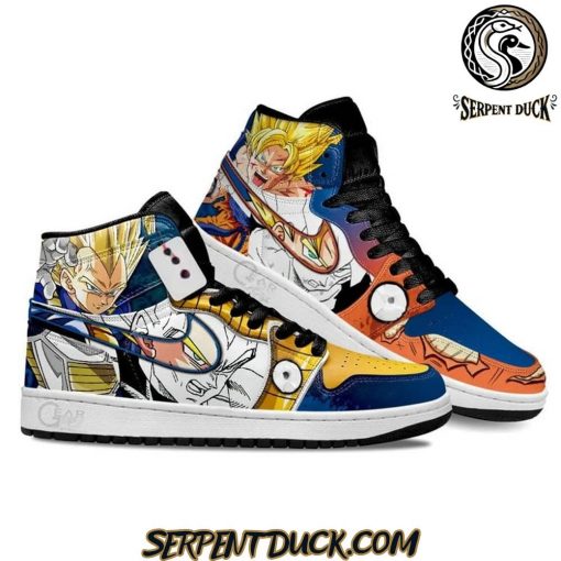 Dragon Ball Saiyan Rivalry Goku And Vegeta Air Jordan 1 Sneaker