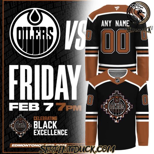 Edmonton Oilers Celebrating Black History Limited Edition Custom Name Hockey Jersey