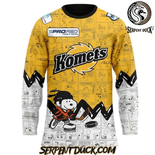 Fort Wayne Komets 75th Anniversary of Peanuts Hockey Jersey