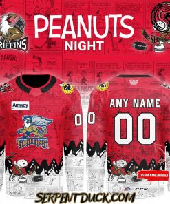 Grand Rapids Griffins 75th Anniversary of Peanuts Hockey Jersey