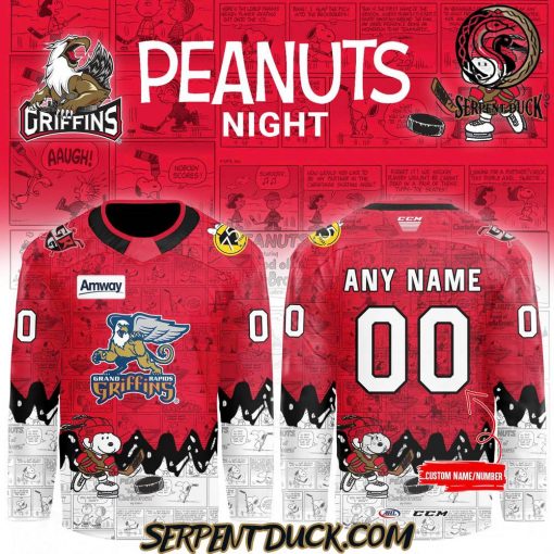 Grand Rapids Griffins 75th Anniversary of Peanuts Hockey Jersey