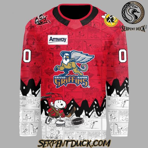 Grand Rapids Griffins 75th Anniversary of Peanuts Hockey Jersey