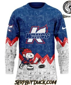 Kalamazoo Wings Anniversary of Peanuts Hockey Jersey