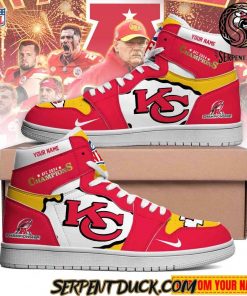 Kansas City Chiefs AFC 2024 Champions Custom Air Jordan 1 Sneaker