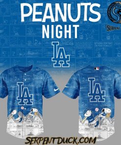 Los Angeles Dodgers 75th Anniversary of Peanuts Baseball Jersey