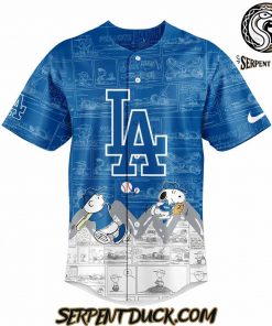 Los Angeles Dodgers 75th Anniversary of Peanuts Baseball Jersey