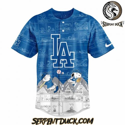 Los Angeles Dodgers 75th Anniversary of Peanuts Baseball Jersey