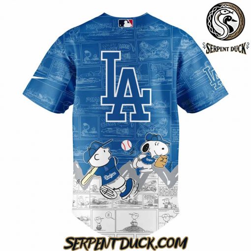 Los Angeles Dodgers 75th Anniversary of Peanuts Baseball Jersey