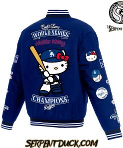 Los Angeles Dodgers X Hello kitty 2024 World Series Champions Baseball Jacket