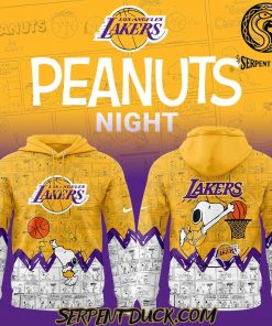 Los Angeles Lakers 75th Anniversary of Peanuts Hoodie