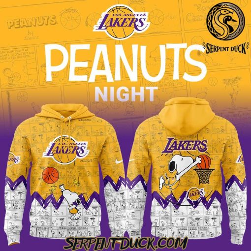 Los Angeles Lakers 75th Anniversary of Peanuts Hoodie