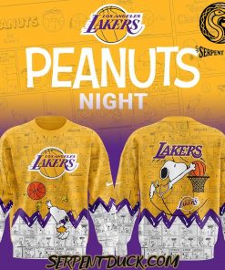 Los Angeles Lakers 75th Anniversary of Peanuts Sweatshirt