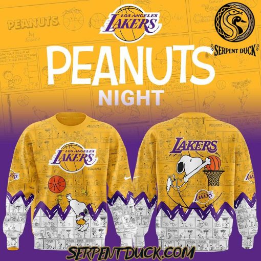 Los Angeles Lakers 75th Anniversary of Peanuts Sweatshirt