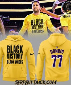 Los Angeles Lakers Luka Doncic Black History Hoodie