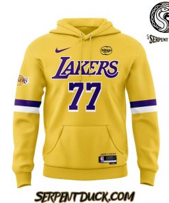 Los Angeles Lakers Show Luka Doncic Yellow Hoodie