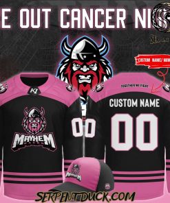 Macon Mayhem x Ice Out Cancer Night Custom Hockey Jersey