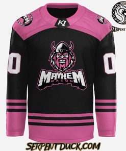 Macon Mayhem x Ice Out Cancer Night Custom Hockey Jersey