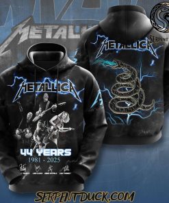 Metallica 44 Years 1981-2025 Hoodie