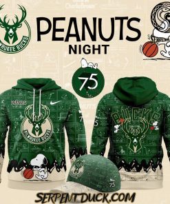 Milwaukee Bucks NBA 75th Anniversary of Peanuts Hoodie