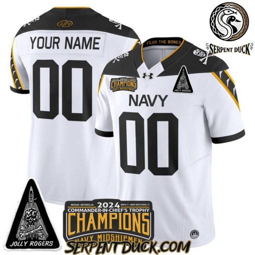 Navy Midshipmen Jolly Rogers F-14 Tomcat Limited Custom Football Jersey