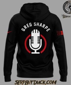 Nebraska Cornhuskers RIP Greg Sharpe Voice of the Huskers Hoodie