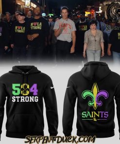 New Orleans Saints 504 Strong 2025 Black Hoodie