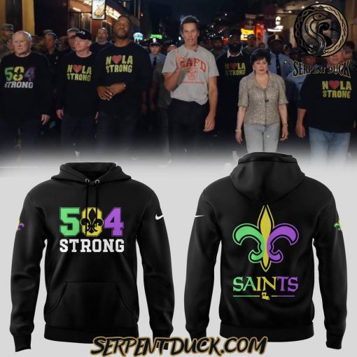 New Orleans Saints 504 Strong 2025 Black Hoodie