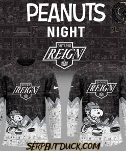 Ontario Reign 75th Anniversary of Peanuts Jersey