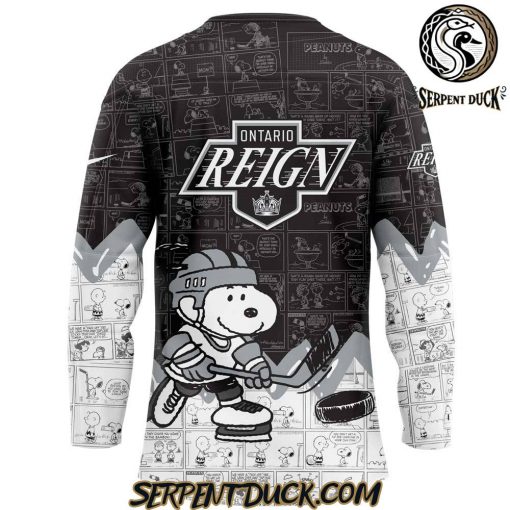 Ontario Reign 75th Anniversary of Peanuts Jersey