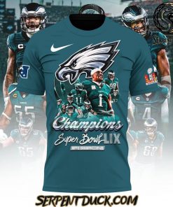 Philadelphia Eagles 2X Champions Super Bowl Green Shirt