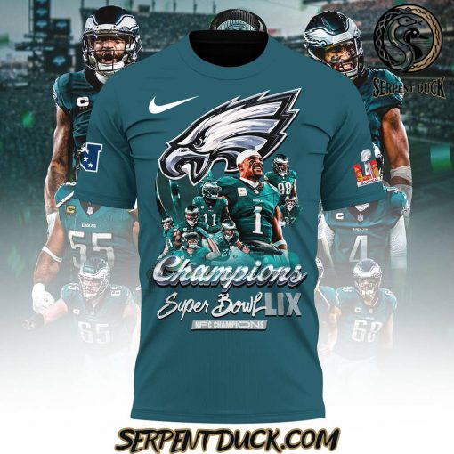 Philadelphia Eagles 2X Champions Super Bowl Green Shirt