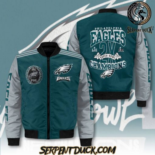 Philadelphia Eagles 2X Super Bowl Champions Bomber Jacket