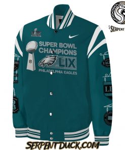 Philadelphia Eagles Champions Super Bowl LIX 2025 Signature All Team Baseball Jacket