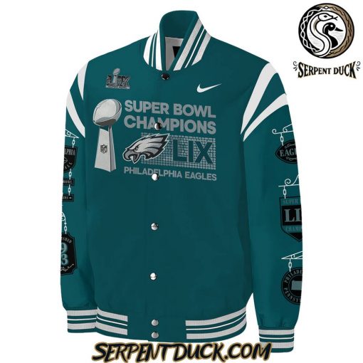 Philadelphia Eagles Champions Super Bowl LIX 2025 Signature All Team Baseball Jacket