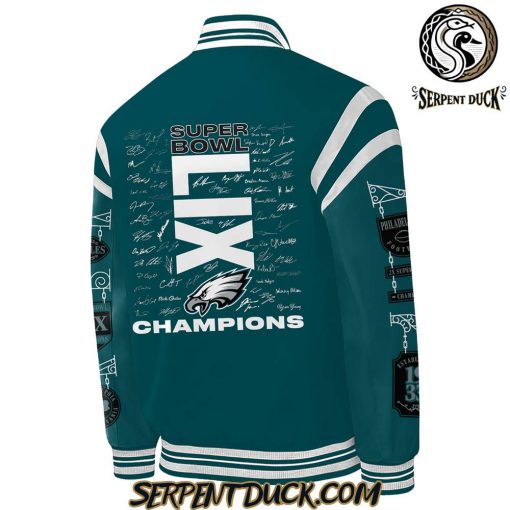 Philadelphia Eagles Champions Super Bowl LIX 2025 Signature All Team Baseball Jacket